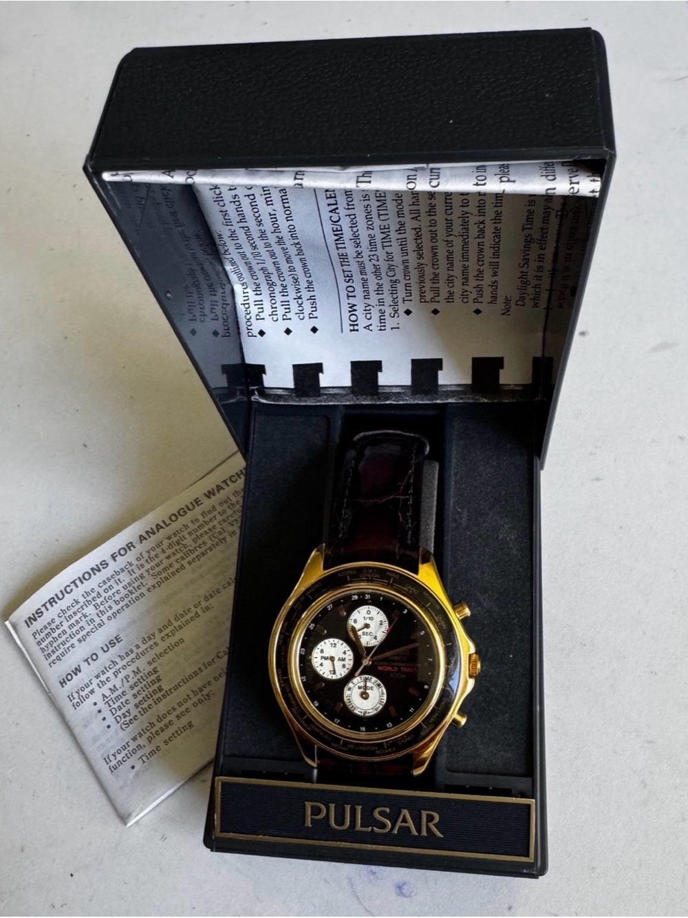 Pulsar Alarm-Chronograph World Timer N94J watch
